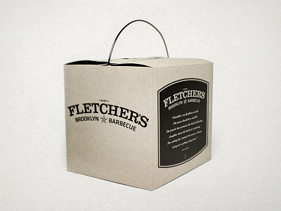 Fletcher's Brooklyn Barbecue arch branding custom type fletchers identity logo packaging star take out typography