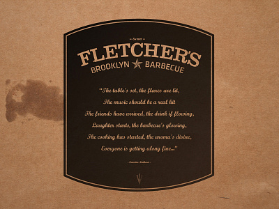 Fletcher's Brooklyn Barbecue arch branding custom type fletchers identity logo packaging star take out typography