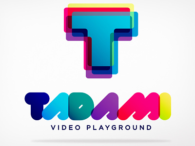 Tadami Video Playground branding bright colorful custom logo t tadami typography