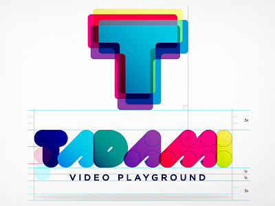 Tadami Video Playground branding bright colorful custom logo t tadami typography