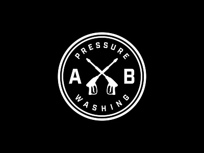 A&B Pressure Washing Logo branding design logo