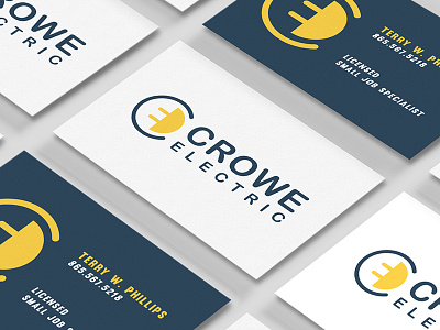 Crowe Electric Business Card Design branding businesscard design logo