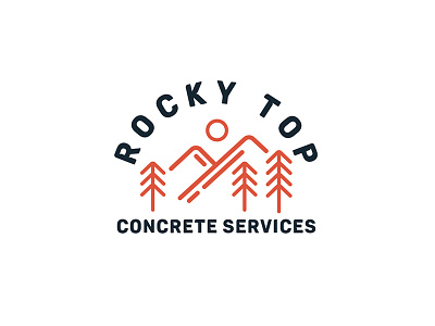 Rocky Top Concrete T-Shirt Design Front branding design logo