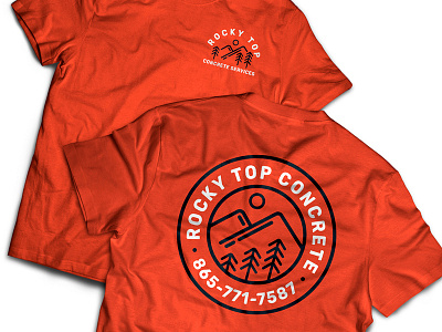 Rocky Top Concrete T-Shirt Design Front & Back branding design logo production shirtdesign