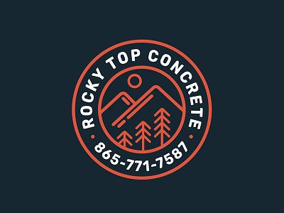 Rocky Top Concrete T-Shirt Design Back branding design logo