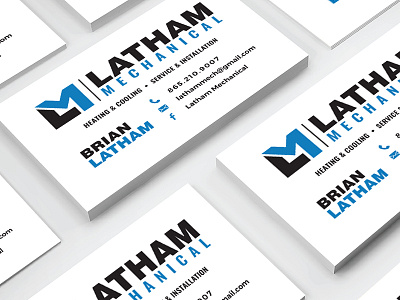 Latham Mechanical Business Cards brand branding businesscard businesscards design logo production