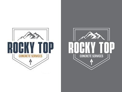 Rocky Top Concrete Services Logo brand branding design logo production