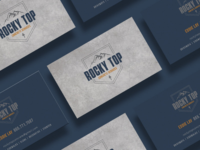 Rocky Top Concrete Services Business Cards brand branding businesscard businesscards design logo production