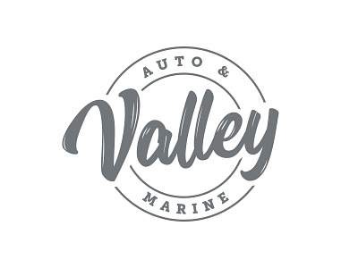 Valley Auto & Marine Logo brand branding design logo