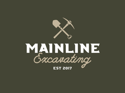 Mainline Excavating Logo & Shirt Design brand branding design logo production shirtdesign