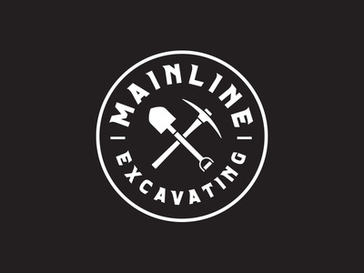 Mainline Excavating Logo & Shirt Design brand branding design icon logo production