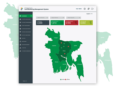 Government Project dashboard design illustration interface map ui ux vector