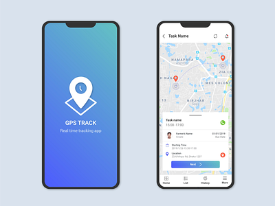 Agent Tracking App app interface location map mobile application tracking ui ux