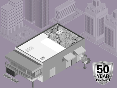 Roofing 3d branding design illustration perspective