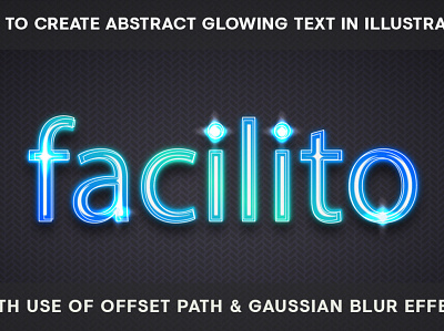 How to Create Flare Glowing Text Effect in Illustrator flare text glowing text effects illustrator illustrator effects illustrator tutorials learn illustrator text effects