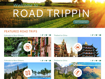 Road Trippin iPad App ios mobile tablet travel user experience ux design