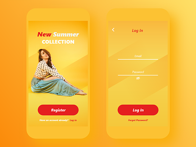 E-Shop app app design login ui ux xd