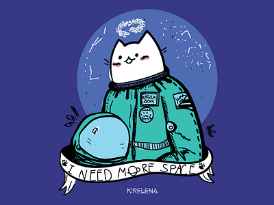 Cute astronaut astronaut case cat character cute galaxy illustration iphone kirelena space star