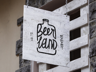 Beerland / Бирлянд alcohol beer beerland bottle draft identity lettering logo personal shop signboard street
