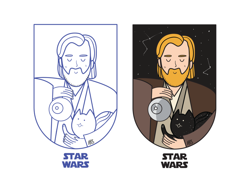 Dribbble - star_wars_obi_wan_dribbble.png by Lena Kireeva