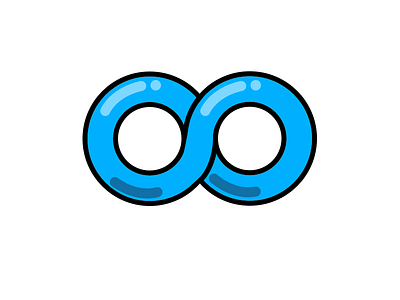 Infinity blue forever google icon infinity material symbol
