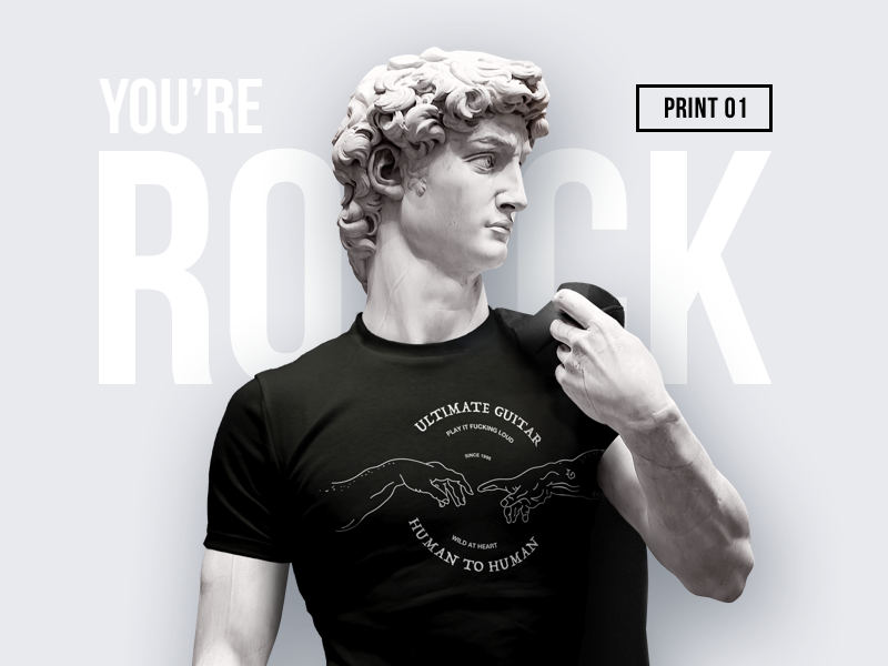 "Human to Human" t-shirt print style print david identity brand hand fashion human rock illustration rock-n-roll t-shirt