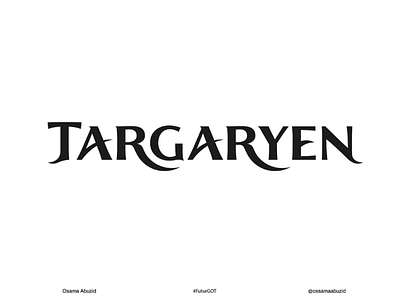 Hous Targaryen wordmark logo gameofthrones wordmark