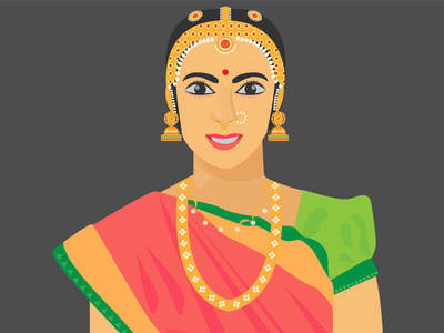 Indian Bride adobe art artist branding character character art color concept creative creative cloud design graphicdesign illustration illustrator photographer photoshop vector vector artwork web wedding