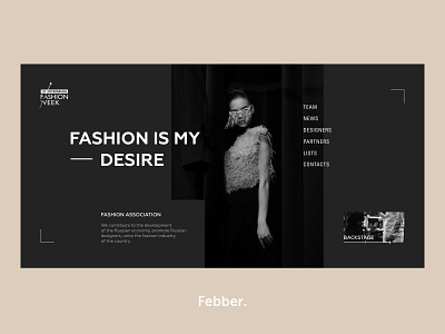 Fashion Week Russia — Fashion Is My Desire clean concept design fashion gray homepage minimal ui ux web