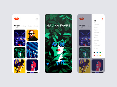 Malika Favre — Mobile App app clean color gray illustration malika favre minimal mobile store ui ux web