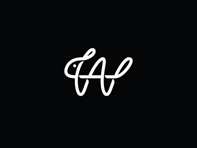 Animal + letter A logo