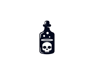 Holy Poison Logo bottle buy buy logo drink face fresh head holy logo logos logos for sale modern pirates poison rum sale sales skeleton skull toxic