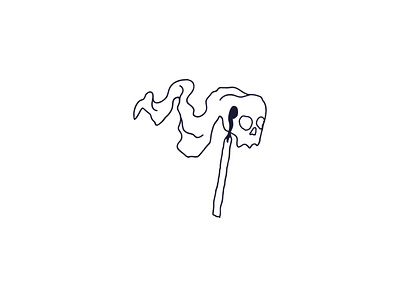 Smoking match skull