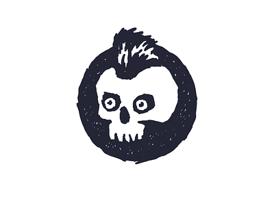 Mohawk Skull Logo buy draw drawing drawn eye face for sale grainy grunge halloween head logo logos logotype modern mohawk sale sales skull skulls