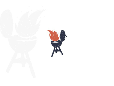 Old Grill and Flame Logo