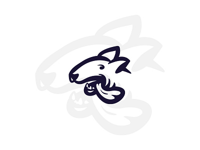 Playful Bull Terrier Logo