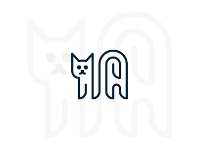 Cat Continuous Line Logo