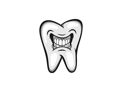 Crazy Cartoon Tooth Logo buy cartoon child clinic crazy fanny logo logos mascot monster sale sales smile teeth tooth