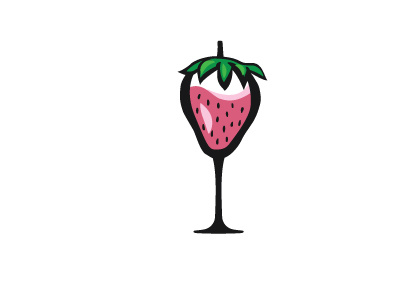 Strawberry Cocktail Logo bar buy cafe cocktail drink food fresh fruit glass logo logos logos for sale plant restaurant sale sales shot glass strawberry wine wineglass