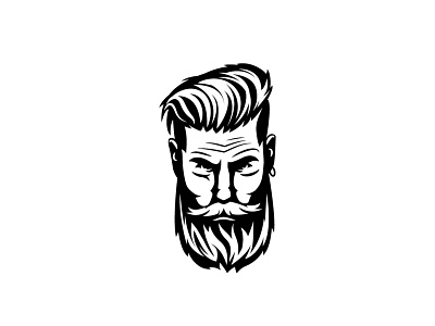 StreeGoo barber logo barbershop beard buy logo man