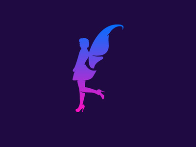 Woman with wings logo by LOGOHOKO on Dribbble