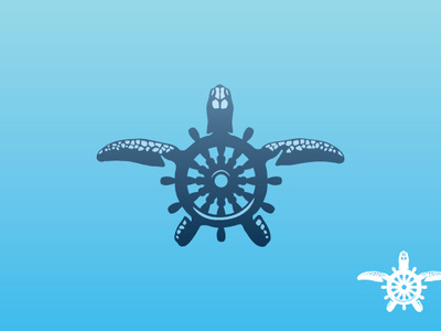 Turtle Ship's Wheel Logo