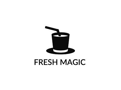Magician Top Hat and Tube Logo bar buy logo cafe clothes cylinder drink focus fresh fresh logo glass hat logo logos logotype magic magic logo restaurant sale sales tube
