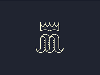 Letter M Crown King Logo