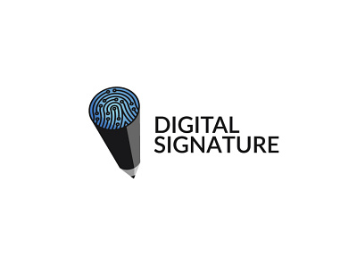 Digital Signature Logo buy design digital digital signature electronic fingerprint id logo logos pen print sale sales signature tech technology