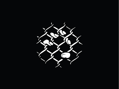 Mesh netting and hand logo