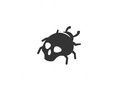 Skull Bug Logo beetle bug buy design fear halloween head insect logo logos logos for sale logotype nature sale sales skull skulls