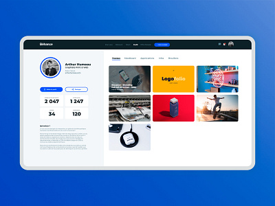 User profile page - Behance redesign