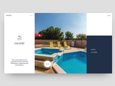 Villa Salzburg / Galley apartment blue bold color branding brush clean design grid invision minimal prototype responsive simpe sketch typo typography ui ux web website