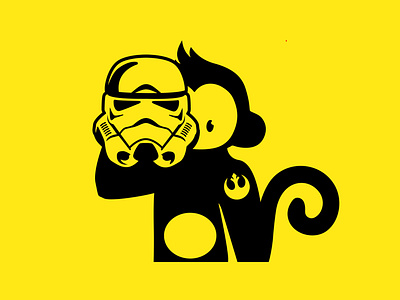 Stormtrooper Monkey adobe illustrator design graphic design illustration robotics vector